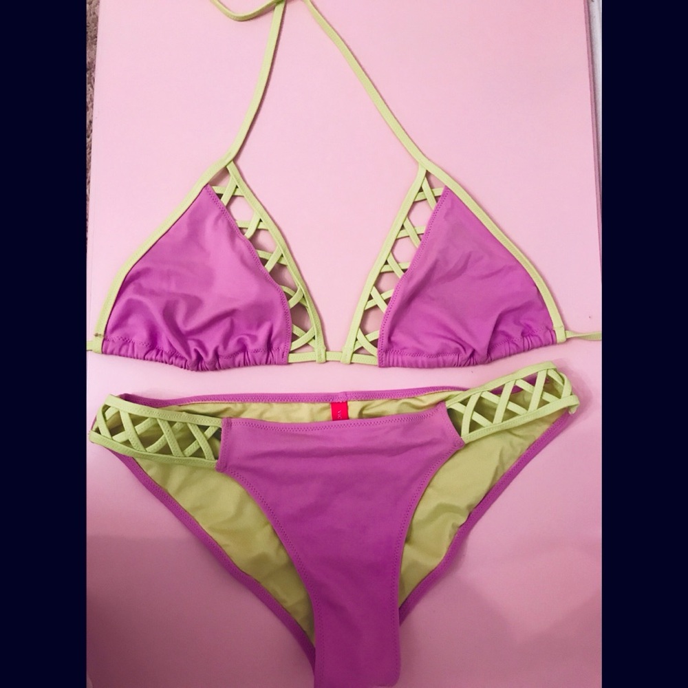 VS Neon yellow & purple bikini